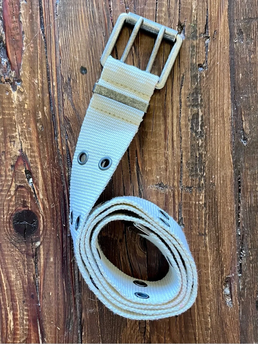 Women’s Cream/White Braided and Double Eyelet Belts - Set of 2  Sz XS NWT